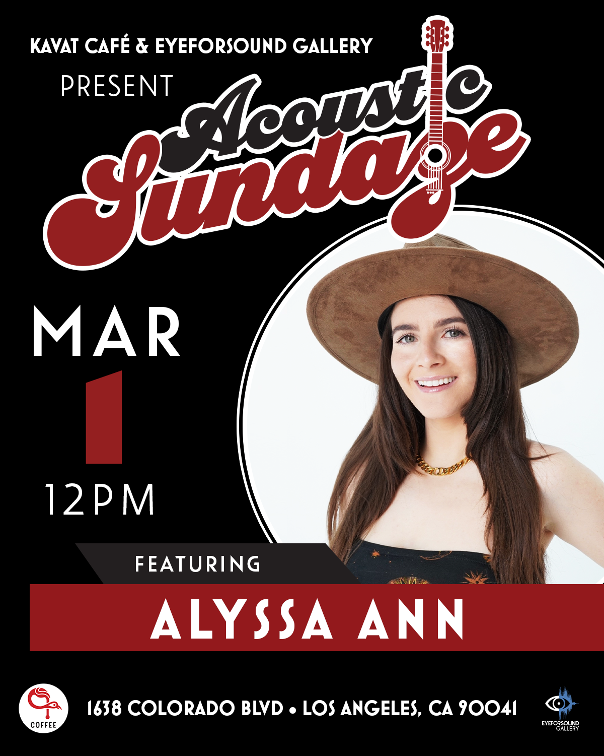 ACOUSTIC SUNDAZE @ KAVAT CAFÉ / EYEFORSOUND GALLERY