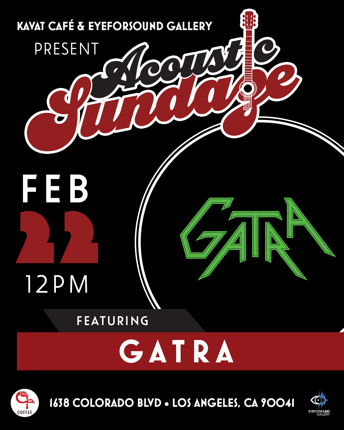 ACOUSTIC SUNDAZE @ KAVAT CAFÉ / EYEFORSOUND GALLERY