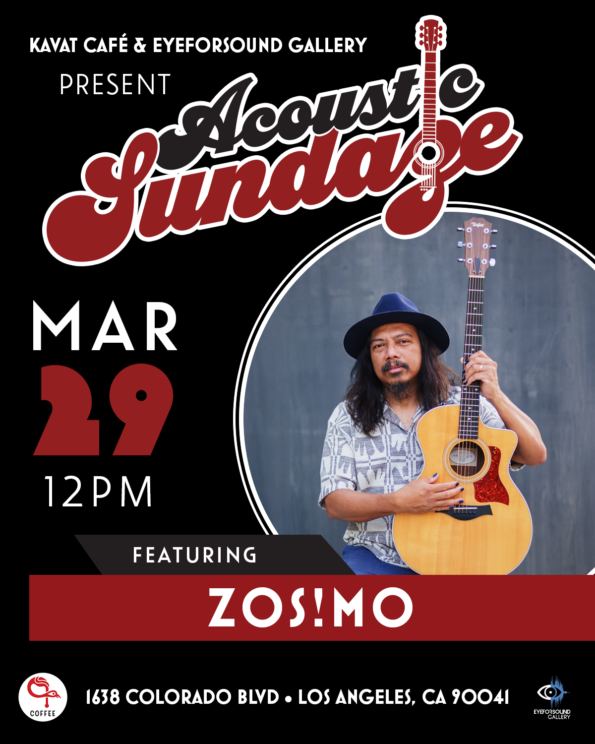 ACOUSTIC SUNDAZE @ KAVAT CAFÉ / EYEFORSOUND GALLERY