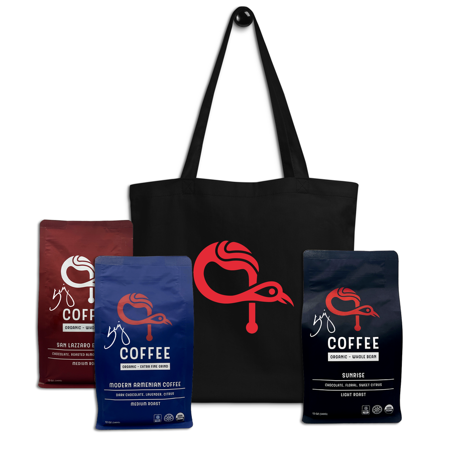 Kavat Trio and Tote (Coffee Bag Set Signed by Serj Tankian)